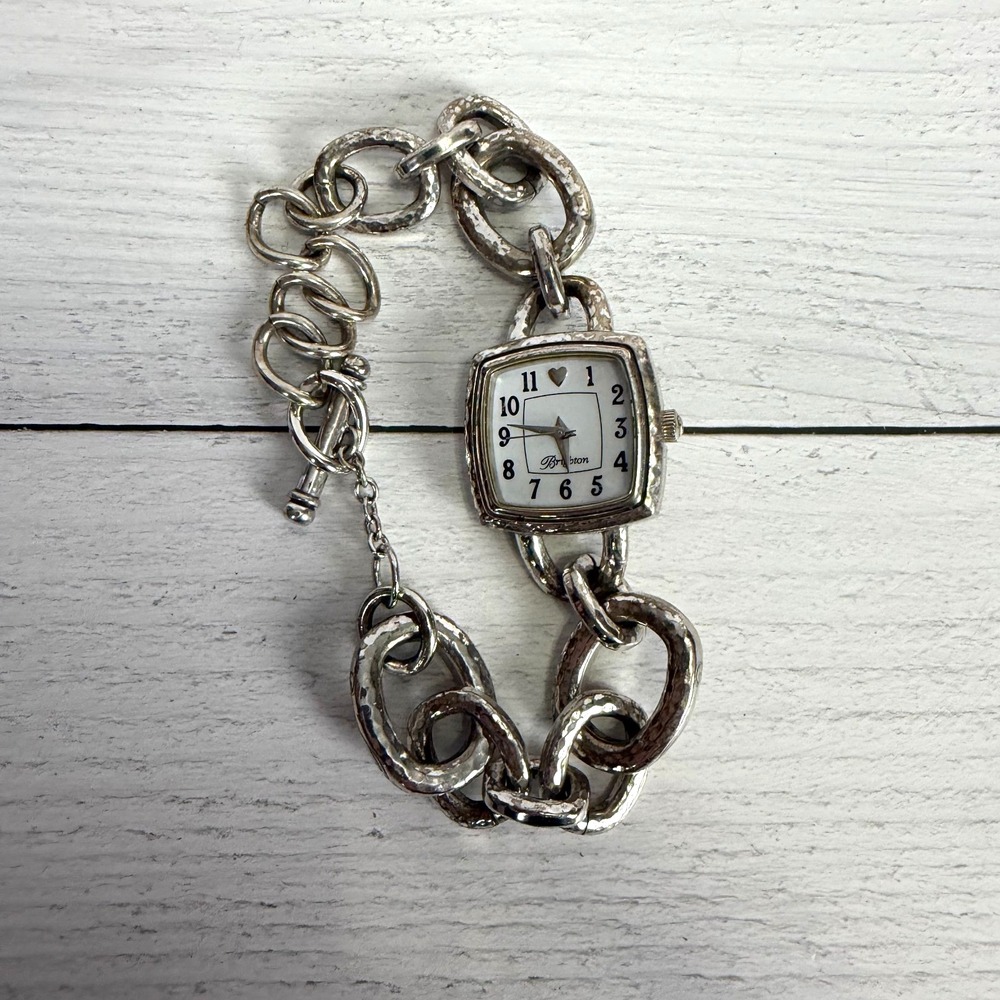 Brighton Mercer Silver Tone Watch With Toggle Closure
